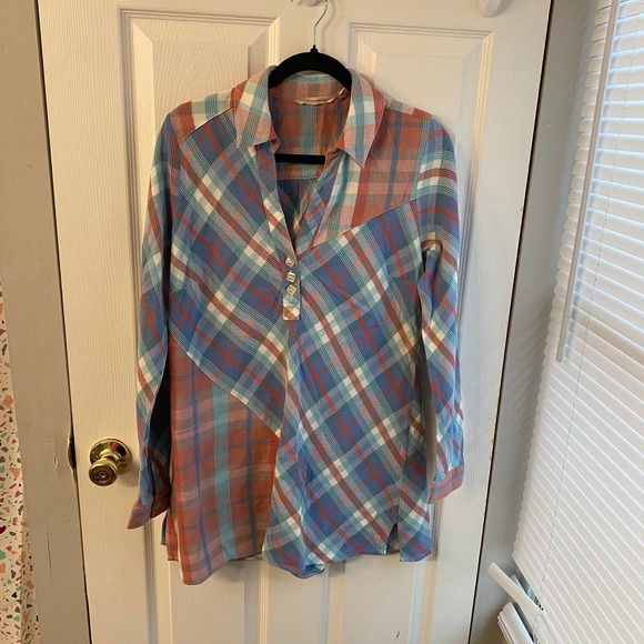 Soft Surroundings LA Pass Multi Plaid Tunic Size Medium - Picture 1 of 5